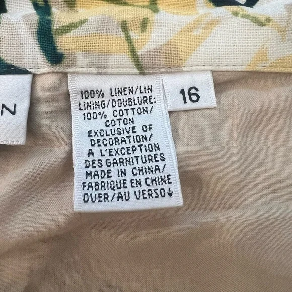 Dana Buchman 100% Linen skirt women’s size 16 - Picture 3 of 8